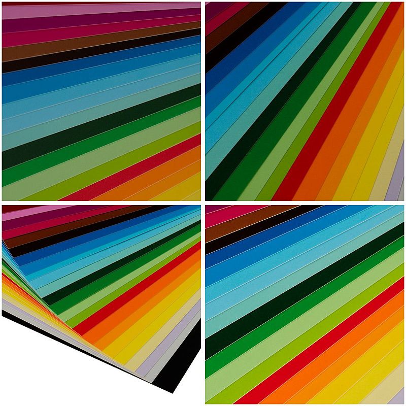 Картон цветной, А4 одностор., BG, 48 л., 24 цв., мелованный, в пакете