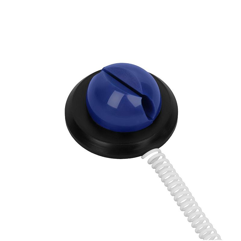 Ручка шариковая настольная OfficeSpace синяя, 0,7мм, белый корпус, синяя подставка, европодвес 