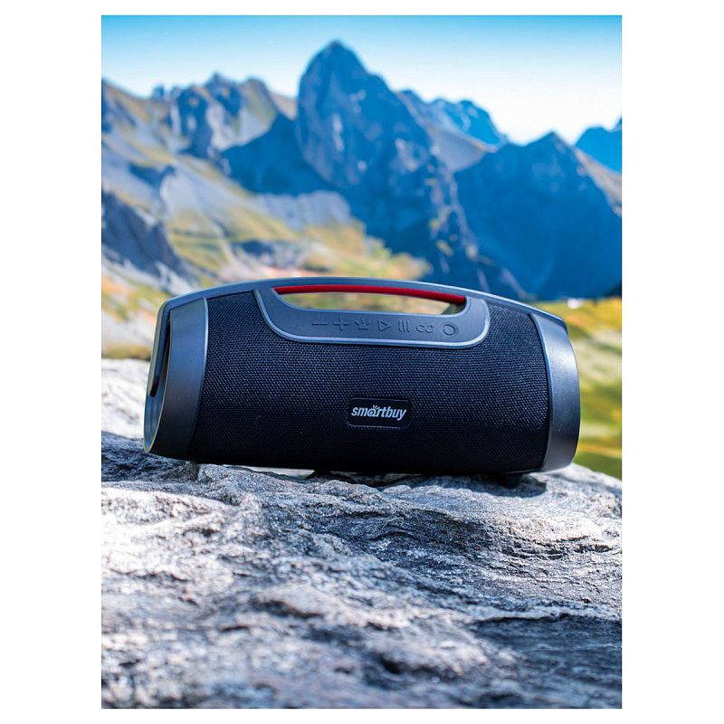 Колонка портативная Smartbuy COMMANDER, 80Вт, Bluetooth, MP3, FM-радио, подсветка, micro SD, черный