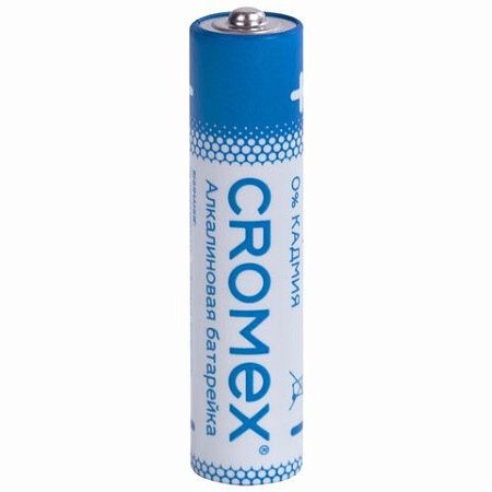 Батарейки алкалиновые "мизинчиковые" КОМПЛЕКТ 12 шт., CROMEX Alkaline, AAA (LR03, 24A), спайка, 456259