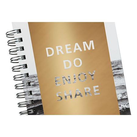 Записная книжка 95*175 мм 96л. на гребне MESHU "Dreams come true", матовая ламинация, твердая обложка, тиснение фольгой