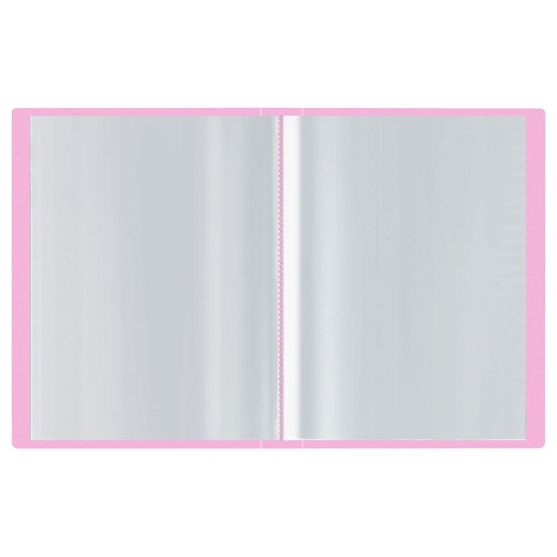 Папка с 60 вкладышами СТАММ А4, 21мм, 500мкм, пластик, пастель, розовая 