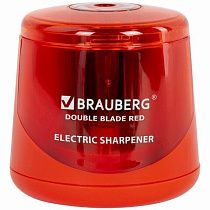 Точилка электрическая BRAUBERG DOUBLE BLADE RED, двойное лезвие, питание от 2 батареек АА, 271338 Точилка электрическая BRAUBERG DOUBLE BLADE RED, двойное лезвие, питание от 2 батареек АА, 271338