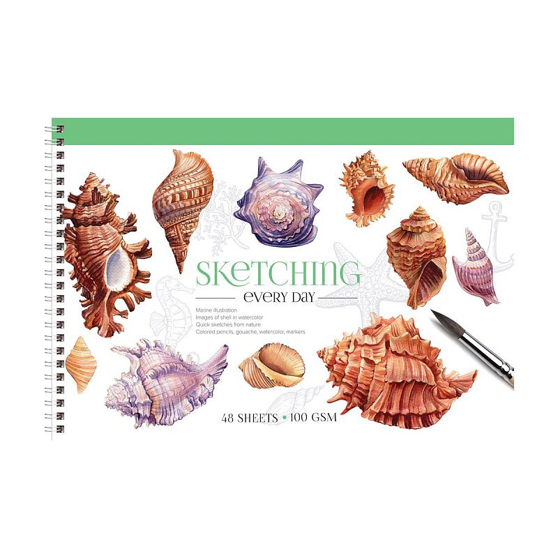 Альбом для рисования 48л., А4, на гребне BG "Stay magical", эконом