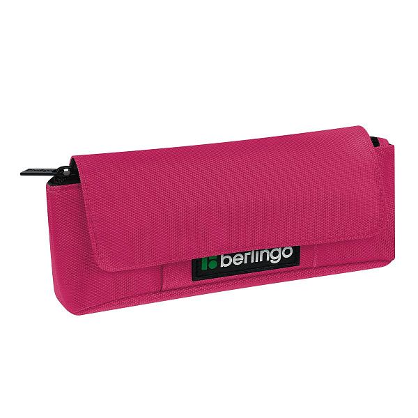 Пенал мягкий 1 отделение, 215*90*45 мм, Berlingo "Pink focus", полиэстер, внутренний органайзер, магнит