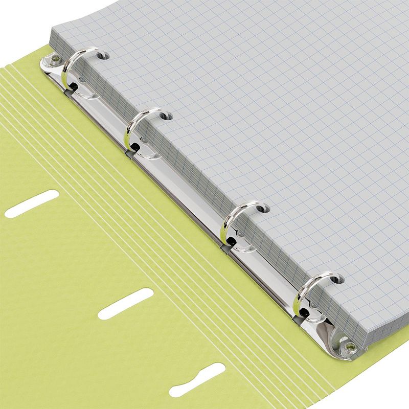 Тетрадь на кольцах А5, 120л., BG "Neon", пластиковая обложка, желтый, с резинкой