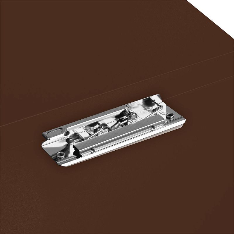 Папка с боковым зажимом СТАММ "Диагональ" А4, 17мм, 700мкм, пластик, шоколад 