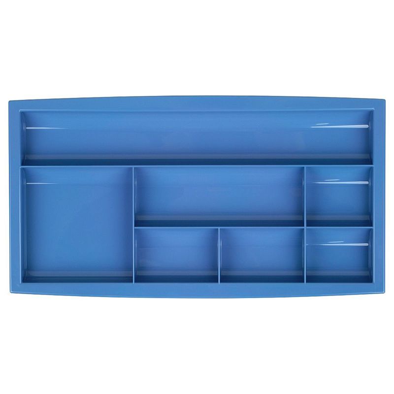 Настольная подставка СТАММ "Field", полистирол, сине-голубая