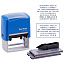 Штамп самонаборный Berlingo "Printer 8027", 8стр. б/рамки, 6стр. с рамкой, 2 кассы, пластик, 60*40мм