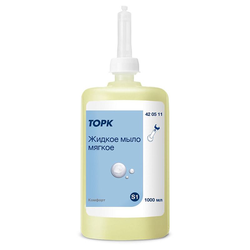 Картридж с жидким мылом Tork "Advanced"(S1), (для  кода 128245, 221680, 217706), 1л, мягкое 