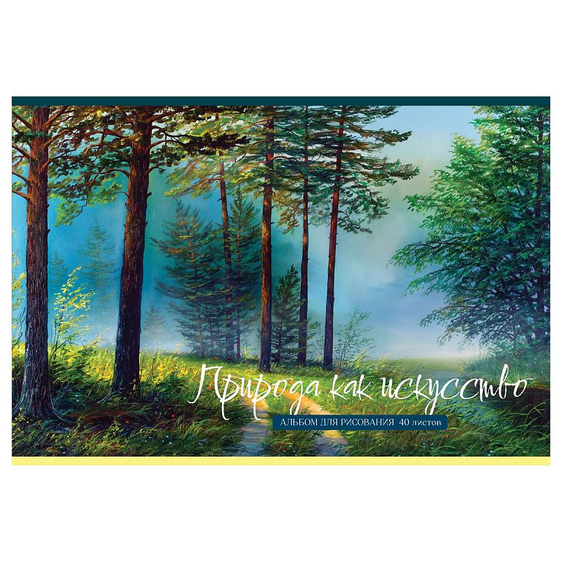 Альбом для рисования 40л., А4, на гребне BG "Природа как искусство"