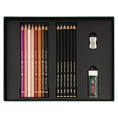 Набор художественных изделий Faber-Castell "Polychromos & Pitt Graphite Matt ", 40 предметов,  студийная коробка