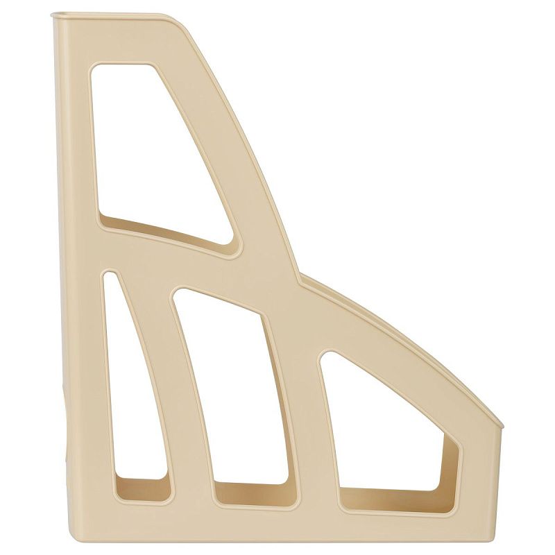 Лоток для бумаг вертикальный СТАММ "Лидер", бежевый, ширина 75мм