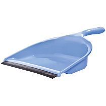 Совок для мусора OfficeClean, низкая ручка, с резиновой кромкой, ширина 23см, пластик, голубой Совок для мусора OfficeClean, низкая ручка, с резиновой кромкой, ширина 23см, пластик, голубой