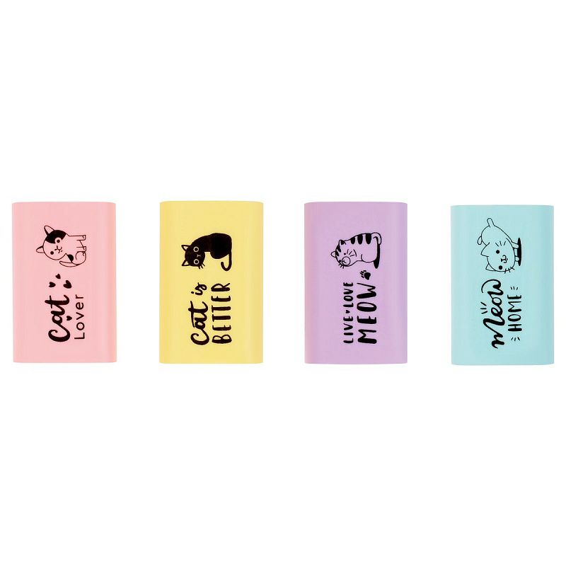 Ластик MESHU "Live, Love, Meow", термопластичная резина, 37*24*11мм 