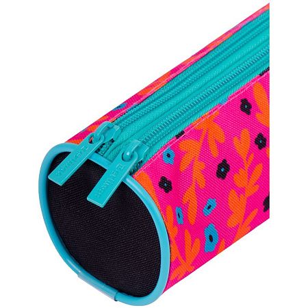 Пенал-тубус 2 отделения, 210*70 Berlingo "Pink pattern", полиэстер 