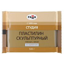 Пластилин скульптурный Гамма "Студия", телесный, мягкий, 500г, пакет