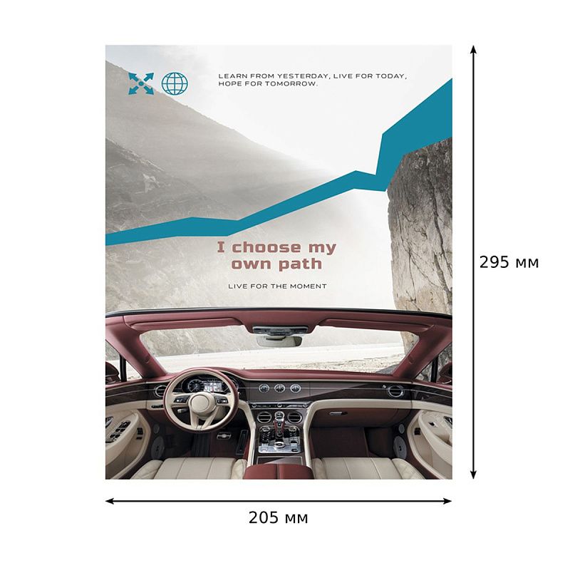 Тетрадь 96л., А4, клетка BG "Живи моментом"