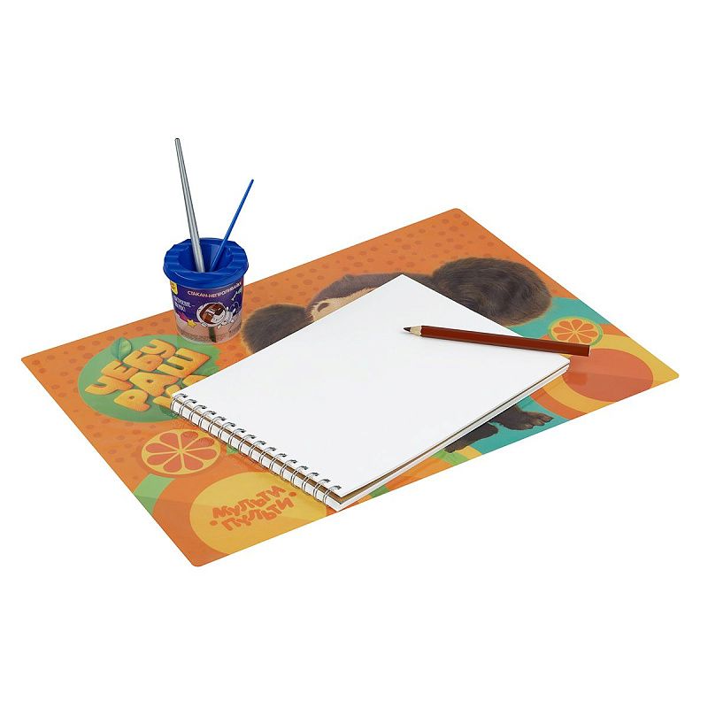 Клеенка для уроков труда Мульти-Пульти "Чебурашка", 35*50см, ПВХ