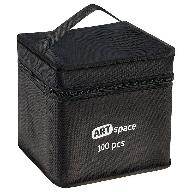 Набор двусторонних маркеров для скетчинга ArtSpace 100цв., основные цвета, пулевид./скош.