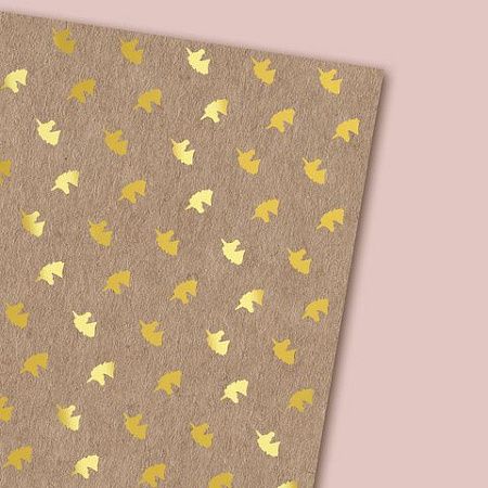 Бумага упаковочная крафт С ЭФФЕКТАМИ НАБОР 3 шт., "Trendy Kraft", 70х100 см, ЗОЛОТАЯ СКАЗКА, 591938