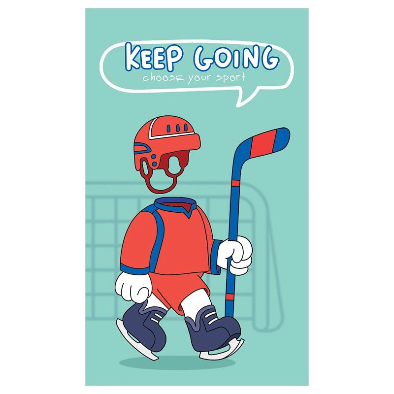 Блокнот А7 48л. на склейке BG "Твой спорт"