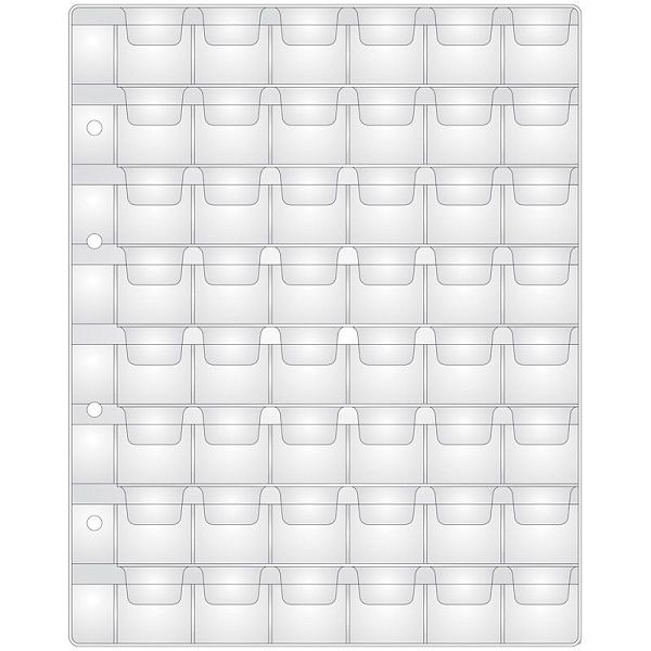 Лист для альбома OfficeSpace "Optima" на 48 монет 28*28, 120мкм