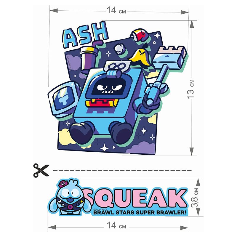 Термонаклейки Brawl Stars, ассорти