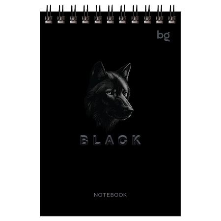 Блокнот А6 60л. на гребне BG "Just black"