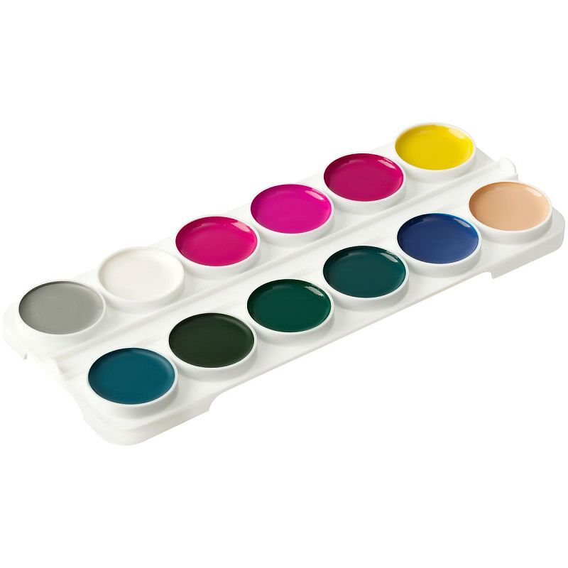 Акварель Мульти-Пульти "Чебурашка", медовая, 24 цветов, без кисти, пластик, европодвес