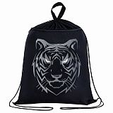 Мешок для обуви BRAUBERG, с петлёй, карман на молнии, 47х37 см, "Tiger", 271610