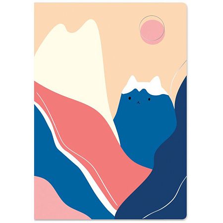 Тетрадь 48л., А5, клетка MESHU "Mountcats", матовая ламинация, тиснение фольгой, ЕВРО