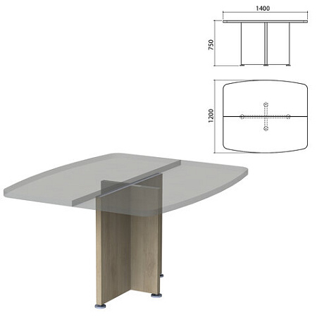 Каркас базы стола для переговоров "Приоритет" (1400х1200х750 мм), кронберг, К-912, К-912 кронберг