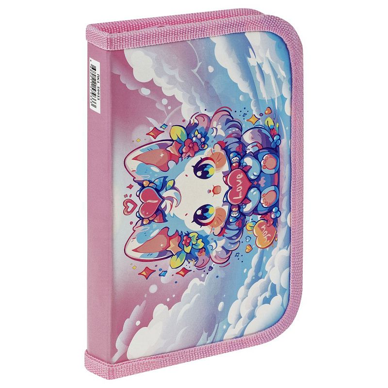 Пенал 1 отделение, 190*115 ArtSpace "Sweet Heart", ламинированный картон, софт-тач 
