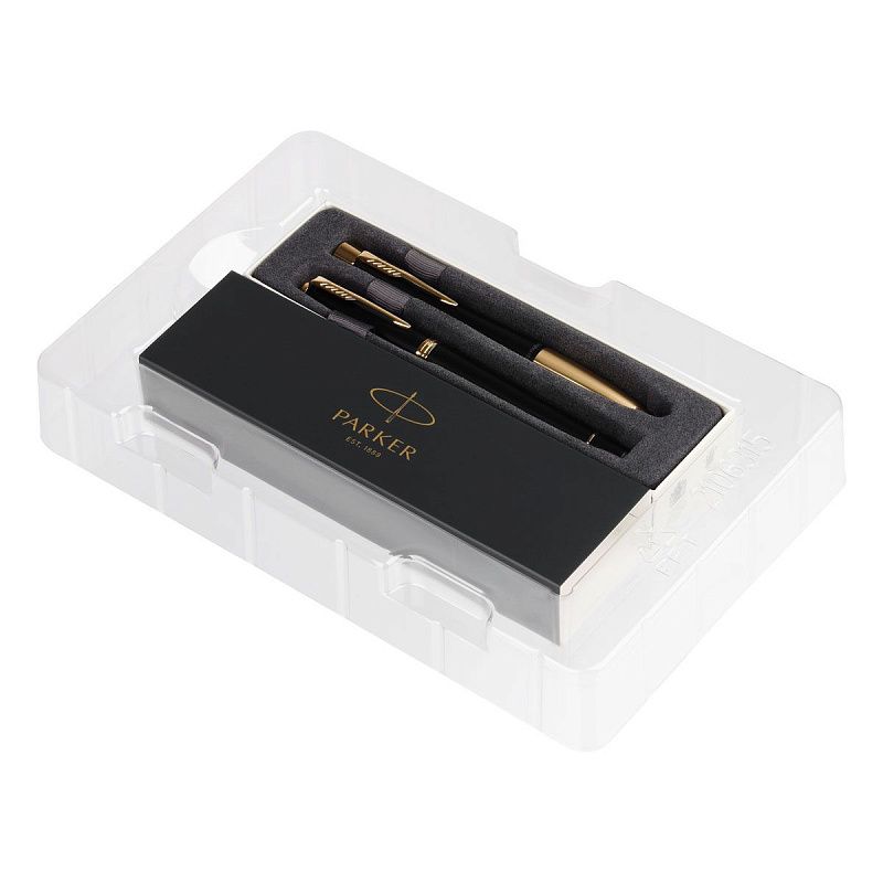 Набор Parker "Urban Duo": ручка шариковая Urban Black GT, синяя, 1,0мм + перьевая ручка Urban Black GT 