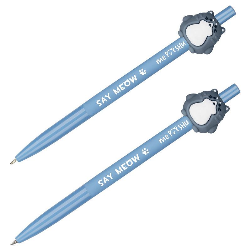 Набор MESHU автоматическая ручка + автоматический карандаш "Fat cat", с топпером, блистер 