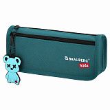 Пенал мягкий BRAUBERG KIDS, 2 отделения, полиэстер, Cool bear, 22x10x6 см, 273554