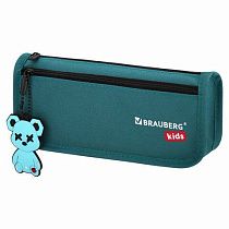 Пенал мягкий BRAUBERG KIDS, 2 отделения, полиэстер, Cool bear, 22x10x6 см, 273554