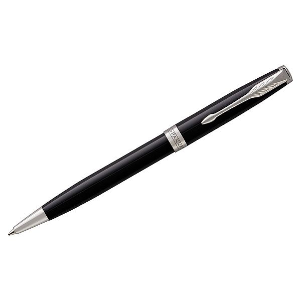Ручка шариковая Parker "Sonnet Black Lacquer CT" черная, 1,0мм, поворот., подарочная упаковка Ручка шариковая Parker "Sonnet Black Lacquer CT" черная, 1,0мм, поворот., подарочная упаковка