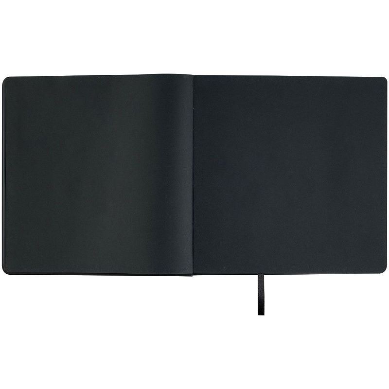 Скетчбук 80л., 200*200 Гамма "Студия", черный, твердая обложка, на резинке, черная, 140г/м2