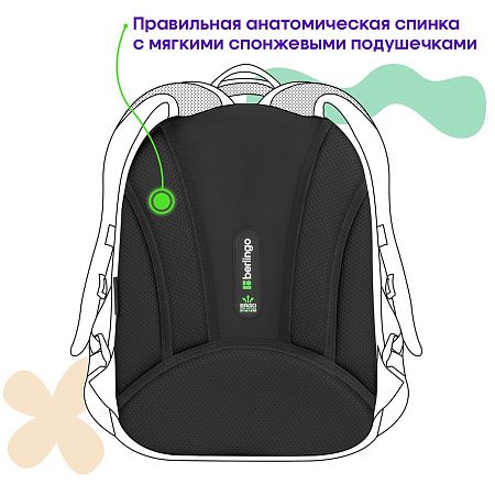 Ранец Berlingo Expert Mini "Funny colors" 36*27*14см, 2 отделения, 2 кармана, анатомическая спинка 