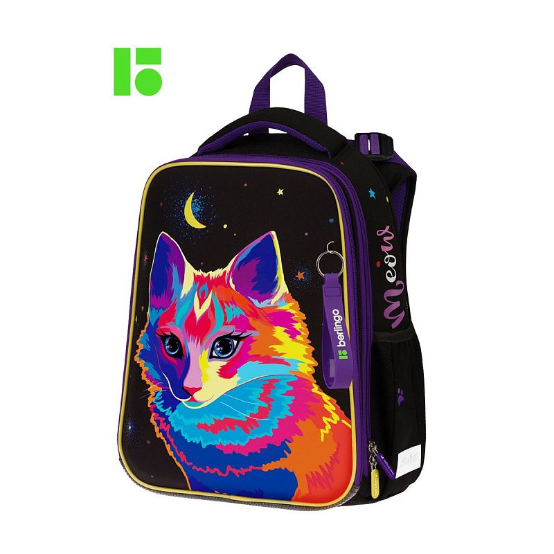 Ранец Berlingo Expert "Astro Cat" 37*28*16см, 2 отделения, 2 кармана, анатомическая спинка 