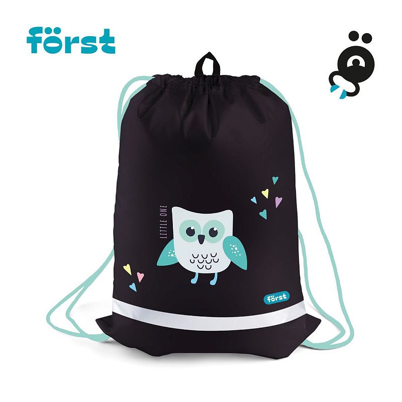 Мешок для обуви 1 отделение Först "Little one", 360*460мм, вентиляционная сеточка, светоотражающая полоса 