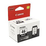 Картридж струйный CANON (PG-46) PIXMA E404/414/464/474/484/E3140, черный, оригинальный, ресурс 180 страниц, 9059B001