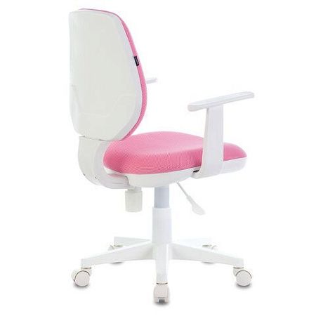 Кресло BRABIX "Fancy MG-201W", с подлокотниками, пластик белый, розовое, 532409, MG-201W_532409