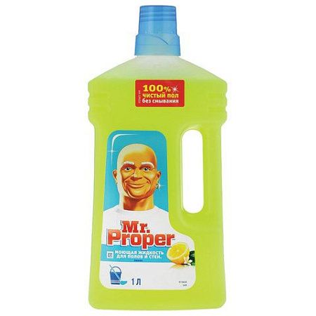 Средство для мытья пола и стен 1 л, MR. PROPER (Мистер Пропер) "Лимон", 1008196 