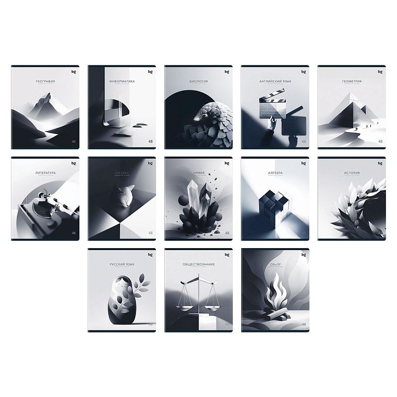 Комплект (13 шт.) предметных тетрадей 48л. BG "В гранях разума", матовая ламинация