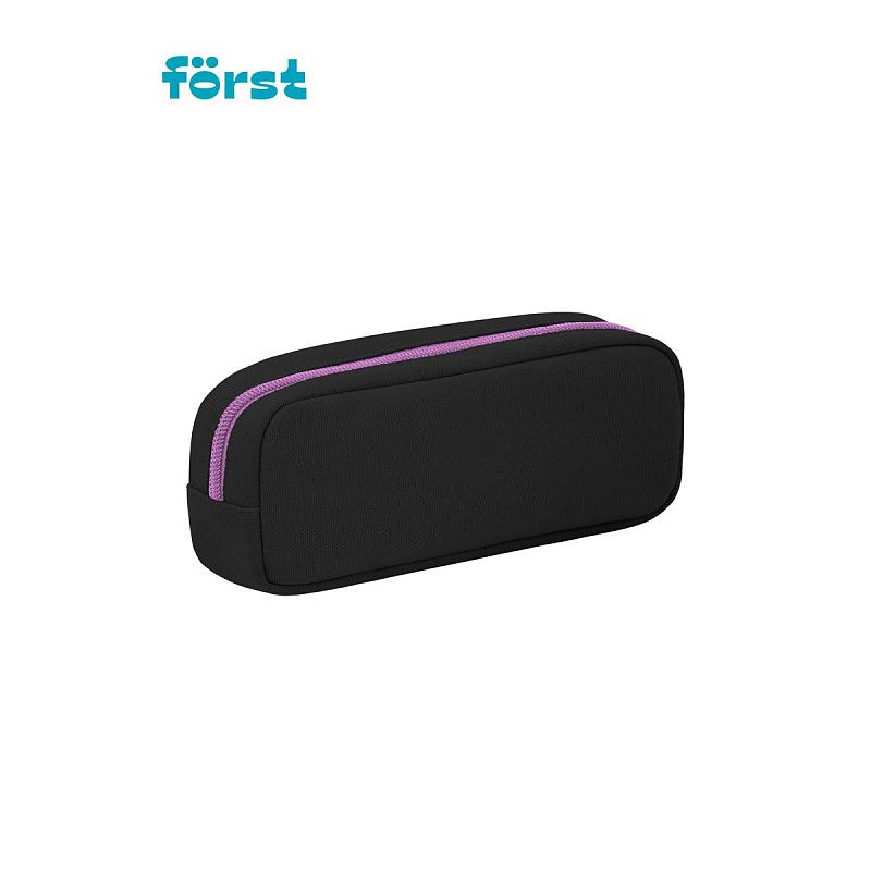 Пенал мягкий с прозрачным окошком, 1 отделение, 205*80*50 Först "Smile", текстиль с ПВХ 