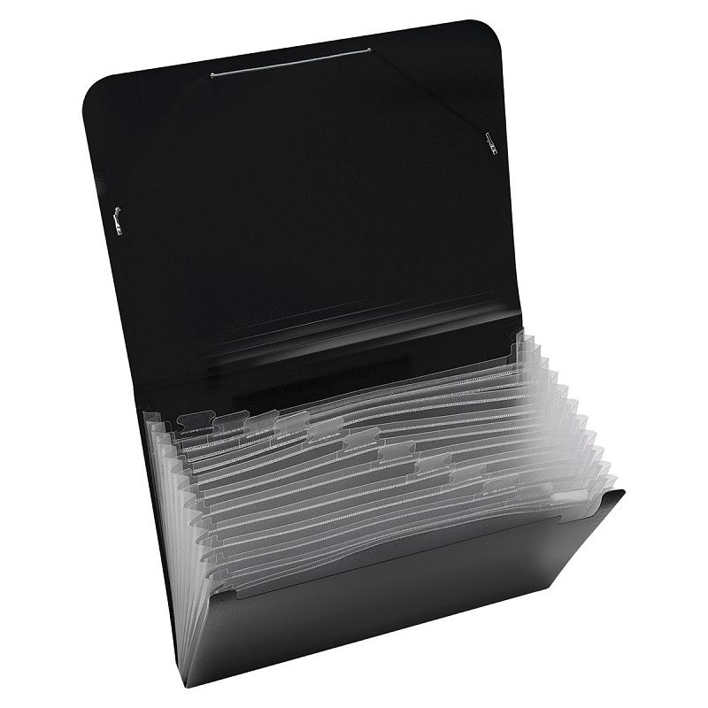 Папка 13 отделений СТАММ А4, 500мкм, на резинке, индексные разделители, пластик, синяя 