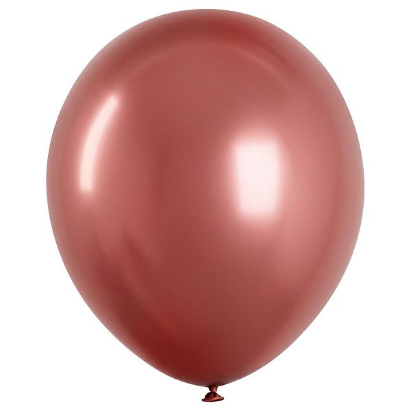 Воздушные шары,  50шт., М12/30см, MESHU, хром, красный